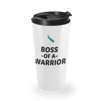 Boss Of A Warrior Cervical Cancer Awareness Travel Mug | Artistshot