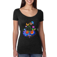 Rooster Art T  Shirthen And Rooster T  Shirt Women's Triblend Scoop T-shirt | Artistshot