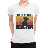 I Hate People Retro Vintage Cane Corso Ladies Fitted T-shirt | Artistshot