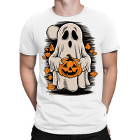 Ghost With Pumpkin, Halloween T-shirt | Artistshot