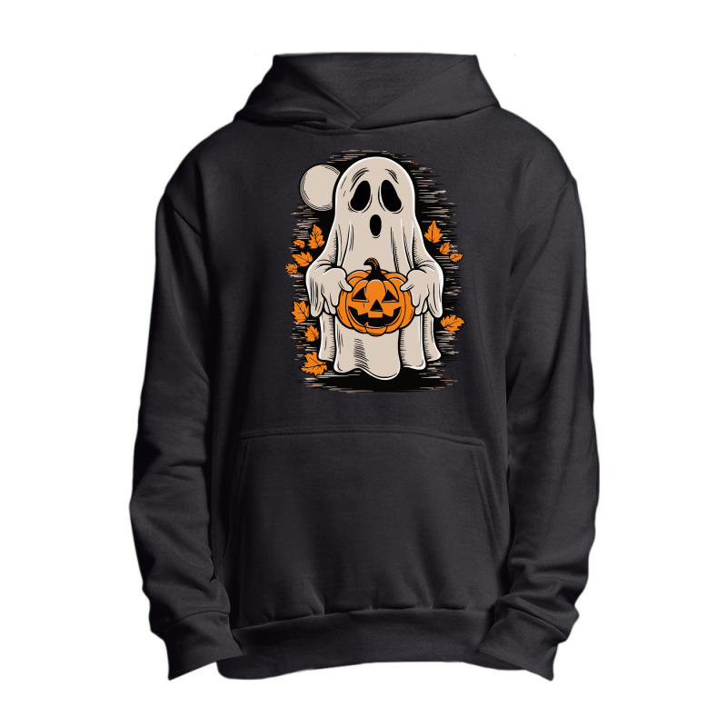 Ghost With Pumpkin, Halloween Urban Pullover Hoodie by yashsap | Artistshot