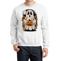 Ghost With Pumpkin, Halloween Crewneck Sweatshirt | Artistshot