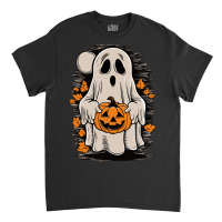 Ghost With Pumpkin, Halloween Classic T-shirt | Artistshot