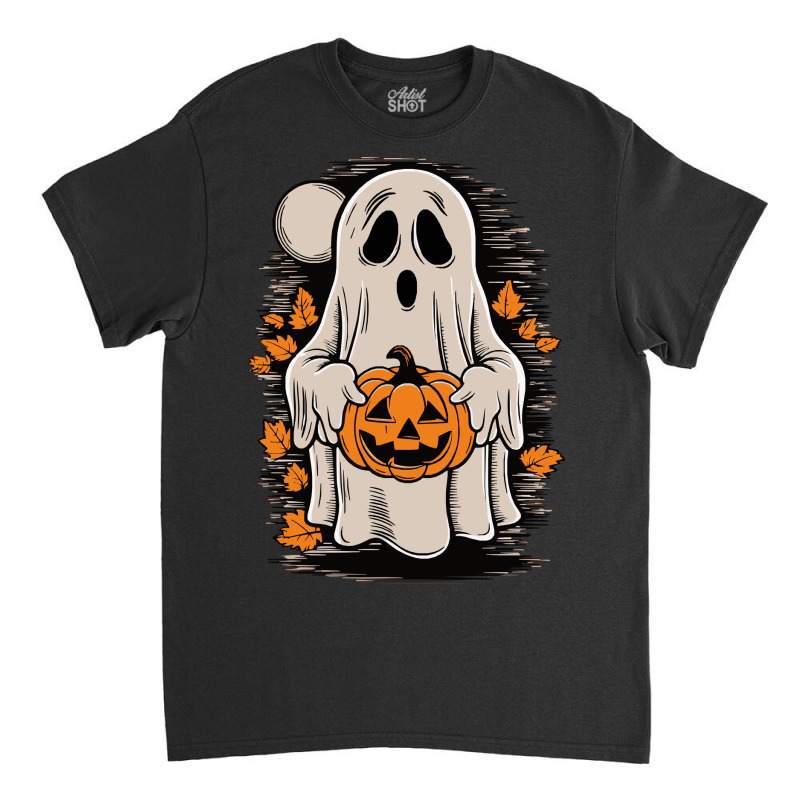 Ghost With Pumpkin, Halloween Classic T-shirt by yashsap | Artistshot