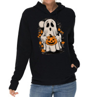 Ghost With Pumpkin, Halloween Lightweight Hoodie | Artistshot