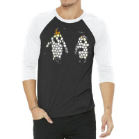 Penguin T  Shirt Cellular Penguin Mosaic In Digital T  Shirt 3/4 Sleeve Shirt | Artistshot