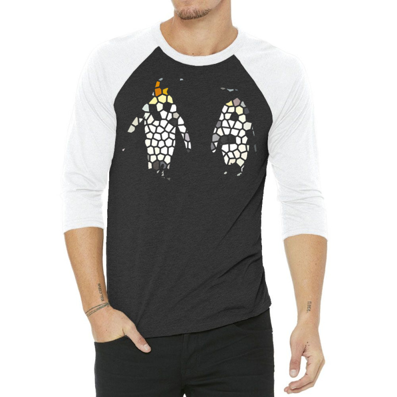 Penguin T  Shirt Cellular Penguin Mosaic In Digital T  Shirt 3/4 Sleeve Shirt | Artistshot