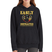 Easily Distracted By Fishing And  Boston Terrier Vintage Hoodie | Artistshot