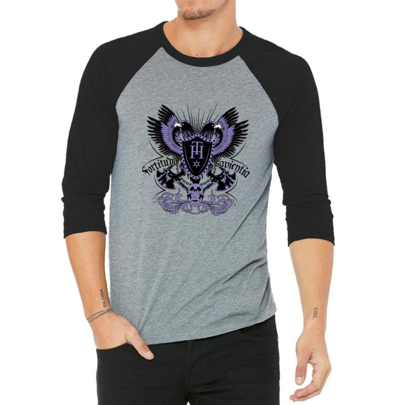 Eagle & Skull Vector 3/4 Sleeve Shirt | Artistshot