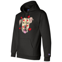 Valentines Day T  Shirt Cute Pitbull Dog Hearts Funny Valentine's Day Champion Hoodie | Artistshot