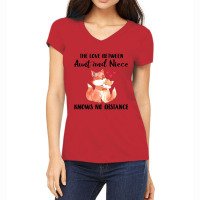 The Love Between  Aunt And Niece Knows No Distance  Fox 01 Women's V-neck T-shirt | Artistshot