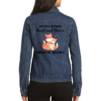 The Love Between  Aunt And Niece Knows No Distance  Fox 01 Ladies Denim Jacket | Artistshot