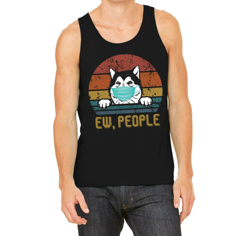 Alaskan Malamute Ew People Dog Wearing A Face Mask Vintage Tank Top | Artistshot