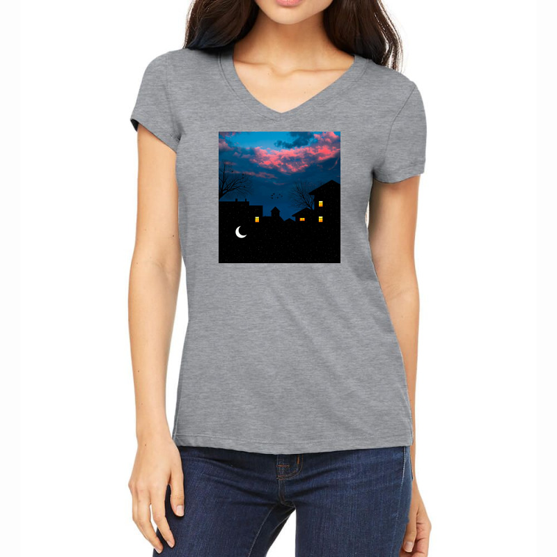 Moon Women's V-neck T-shirt | Artistshot