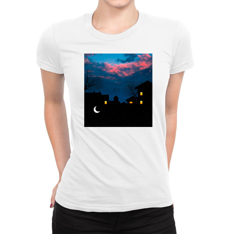 Moon Ladies Fitted T-shirt | Artistshot