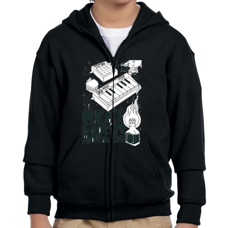 Music, Synthesizer, Dj, Music Producer, Synth, Musician, Hip Hop, Prod Youth Zipper Hoodie | Artistshot