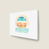 Maldives Liquid Sunshine Summer Vibes Maldives Vacation T Shirt Landscape Canvas Print | Artistshot