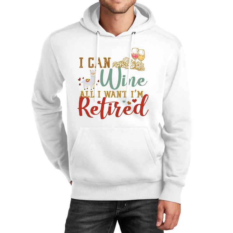 I Can Wine All I Want I'm Tired Retro Vintage Llama Unisex Hoodie | Artistshot