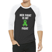 Her Fight Is My Fight Liver Cancer Awareness White 3/4 Sleeve Shirt | Artistshot