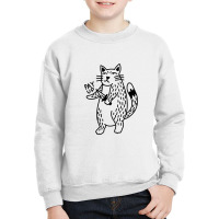 Angry Kitty Black Youth Sweatshirt | Artistshot