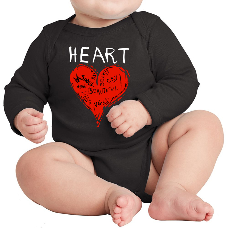 Smashing Heart Long Sleeve Baby Bodysuit by Yanco58 | Artistshot