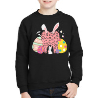 Bunny Ears T  Shirt Dental Cute Tooth Bunny Ears Leopard Print Easter Youth Sweatshirt | Artistshot