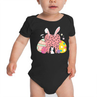 Bunny Ears T  Shirt Dental Cute Tooth Bunny Ears Leopard Print Easter Baby Bodysuit | Artistshot