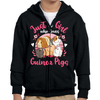 Kids Guinea Pig Just A Girl Who Loves Guinea Pigs T Shirt Youth Zipper Hoodie | Artistshot