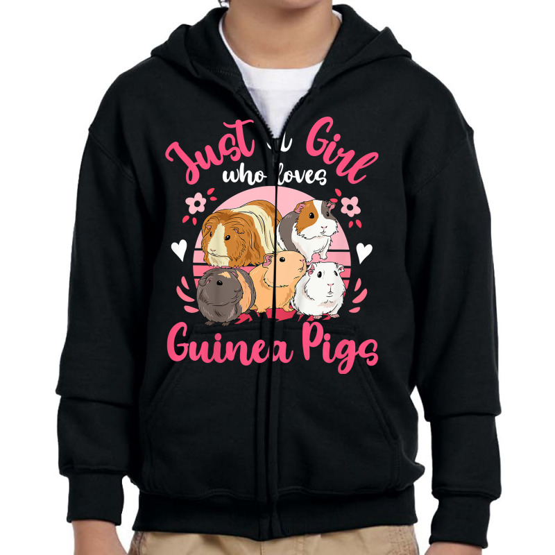 Kids Guinea Pig Just A Girl Who Loves Guinea Pigs T Shirt Youth Zipper Hoodie | Artistshot