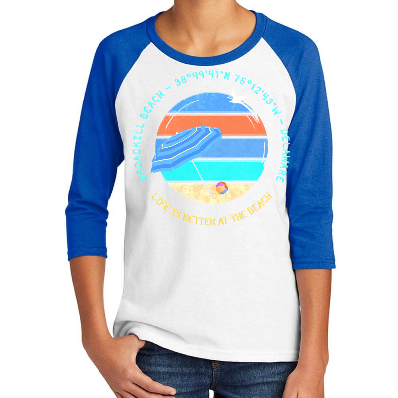 Broadkill Beach T  Shirt Broadkill Beach, Delaware T  Shirt Youth 3/4 Sleeve | Artistshot