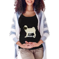 New Pugs Not Drugs Maternity Scoop Neck T-shirt | Artistshot