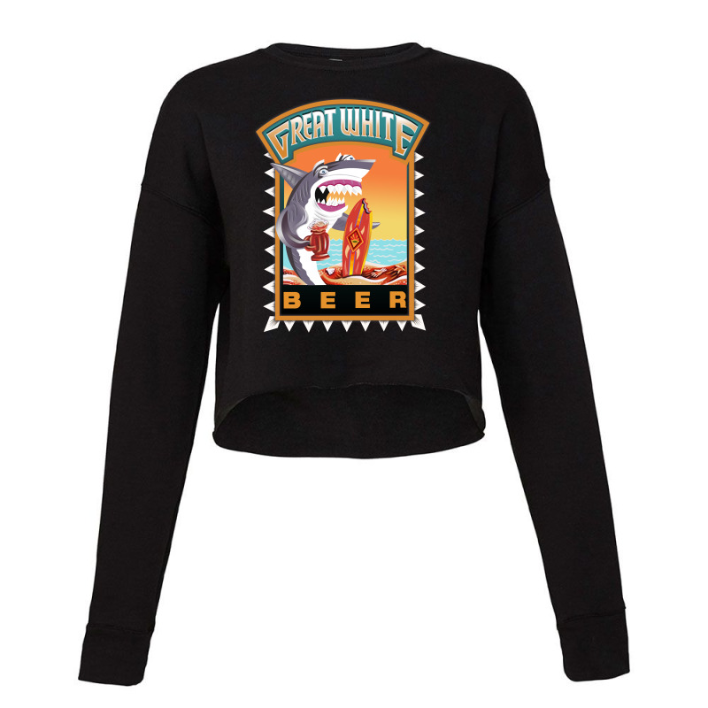 Great White Beer Cropped Sweater | Artistshot