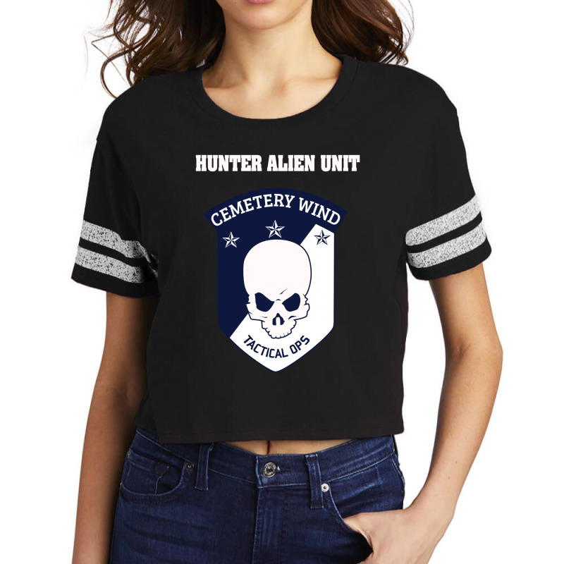 The Hunter Of Alien Unit Scorecard Crop Tee | Artistshot