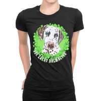 St Patricks Day Gift T  Shirt One Lucky Dalmatian Funny St. Patrick Do Ladies Fitted T-shirt | Artistshot