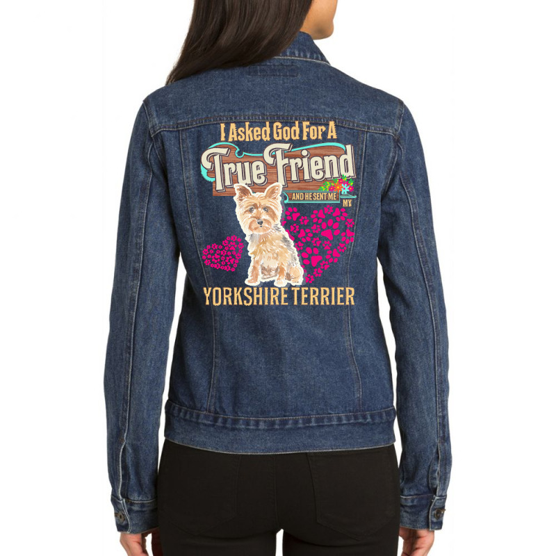 Yorkshire Terrier Owner Gift Yorkshire T  Shirt E N T  Shirt Ladies Denim Jacket by christiansenmarlene | Artistshot