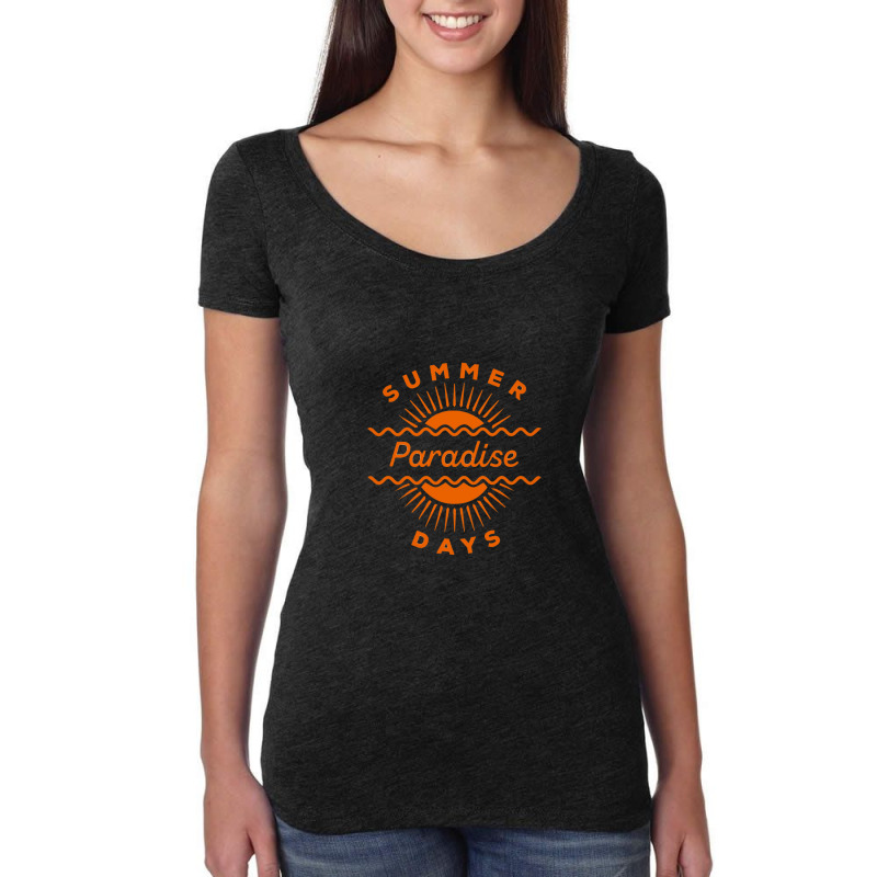 Summer Paradise Women's Triblend Scoop T-shirt | Artistshot