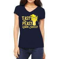 Lemon T  Shirt Easy Peasy Lemon Squeezy Summertime Lemonade Lover T  S Women's V-neck T-shirt | Artistshot