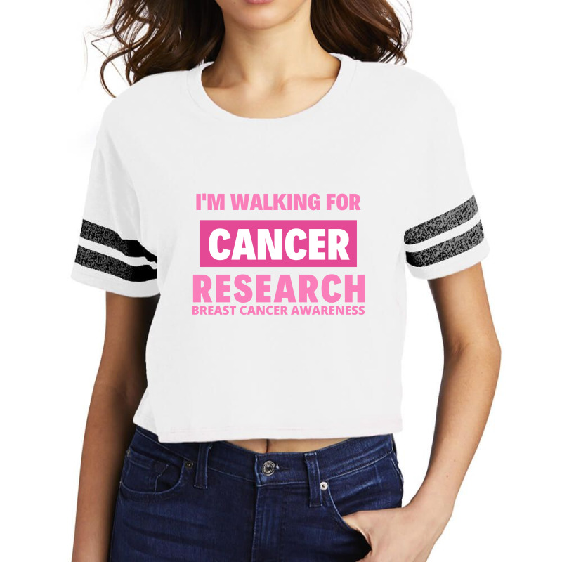 Breast Cancer Research Awareness Scorecard Crop Tee by Perfect Designers | Artistshot