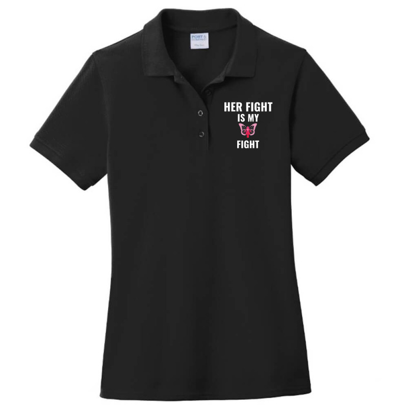 Her Fight Is My Fight White Ladies Polo Shirt by Perfect Designers | Artistshot