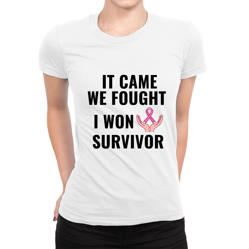 I Won Breast Cancer Ladies Fitted T-Shirt by Perfect Designers | Artistshot