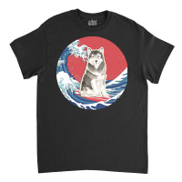 Alaskan Malamute T  Shirt Alaskan Malamute Gifts   Ocean Waves Surfing Classic T-shirt | Artistshot