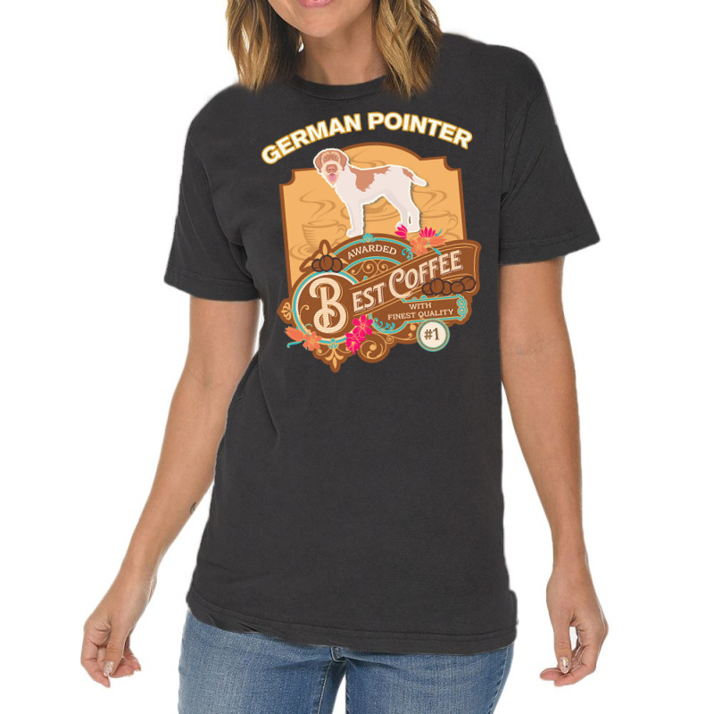 Mom T  Shirt Pointers ( German Wirehaired) Best Coffee   Dog Owner Cof Vintage T-shirt | Artistshot