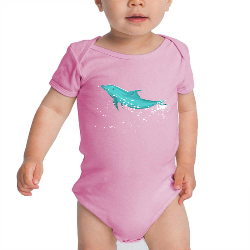 Sparkly Dolphin Baby Bodysuit by Gunit | Artistshot