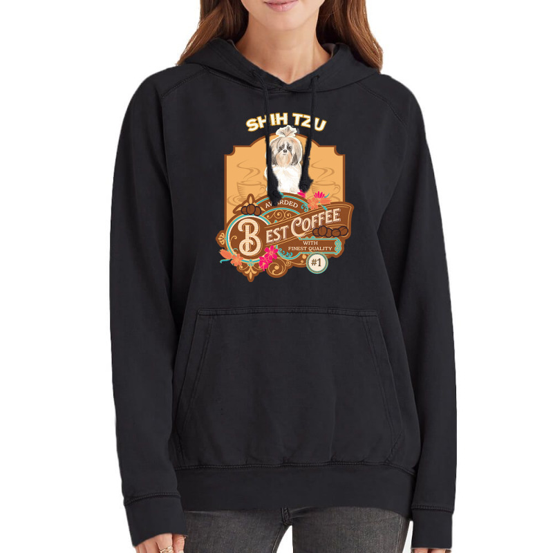 Mom T  Shirt Shih Tzu Longer Hair Best Coffee   Dog Owner Coffee Lover Vintage Hoodie | Artistshot