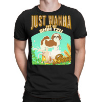 Shih Tzu T  Shirt Dog Owner, Just Wanna Pet My Shih Tzu & Drink Beer G T-shirt | Artistshot