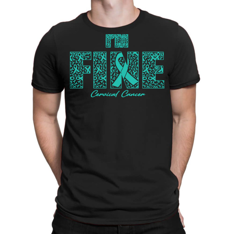 Cervical Cancer Awareness T  Shirt Cervical Cancer Awareness Fine Ribb T-shirt | Artistshot