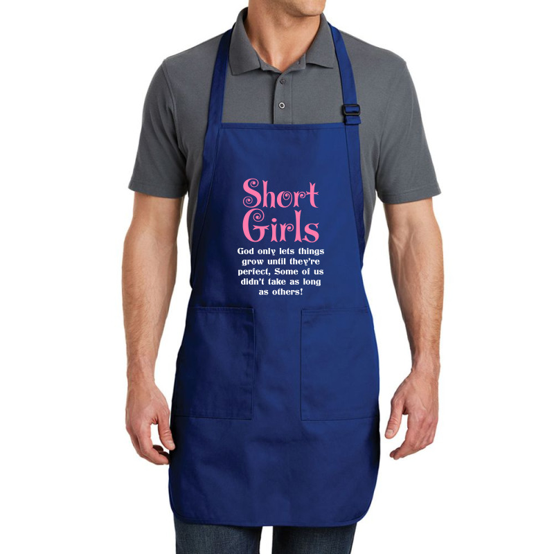 Short Girls God Only Lets Things Grow Up Full-length Apron | Artistshot