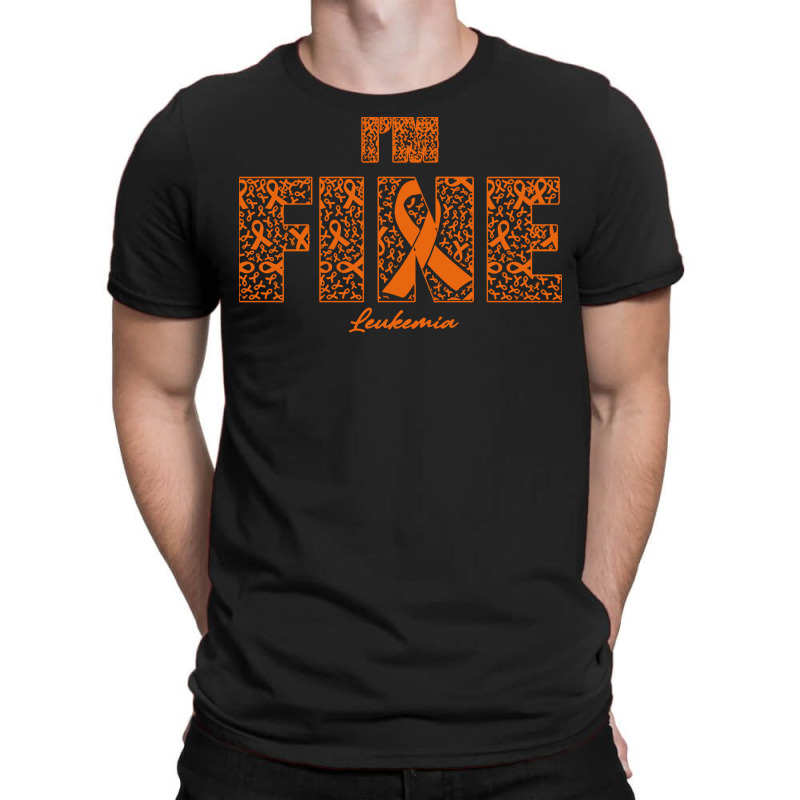 Leukemia Awareness T  Shirt Leukemia Awareness Fine Ribbons   In This T-shirt | Artistshot