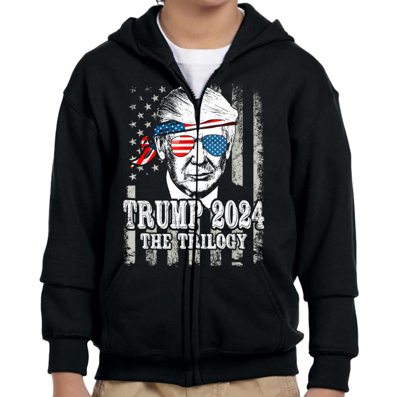 Trump 2024 The Trilogy Youth Zipper Hoodie | Artistshot