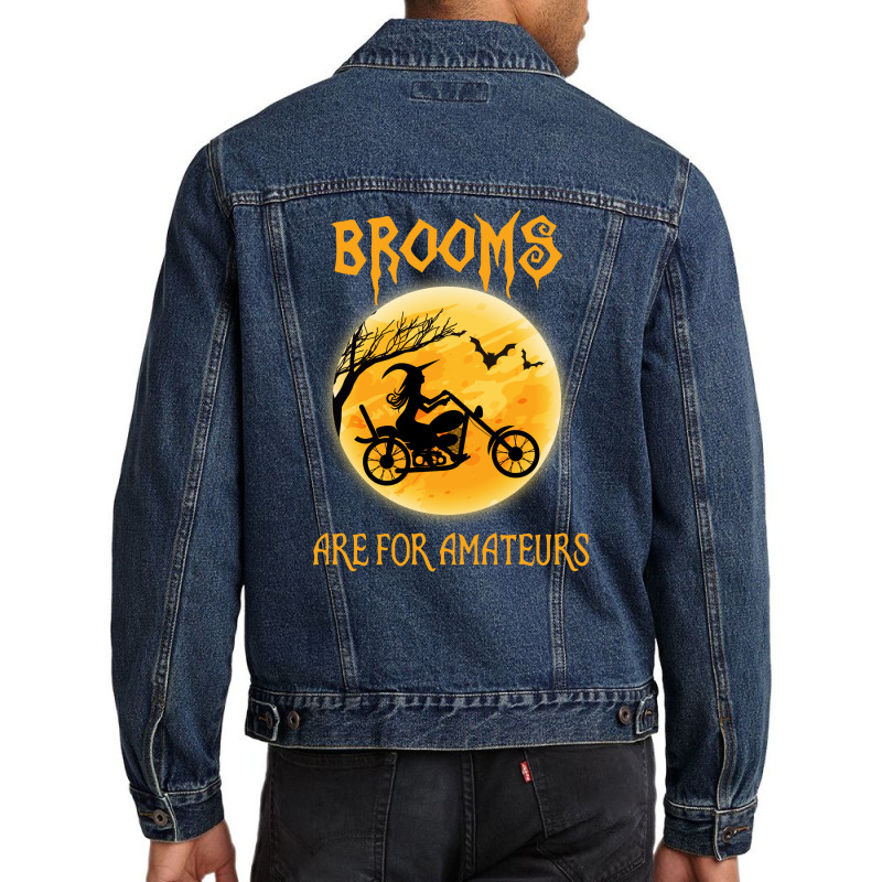 Brooms Are For Amateurs Men Denim Jacket by hoainv | Artistshot